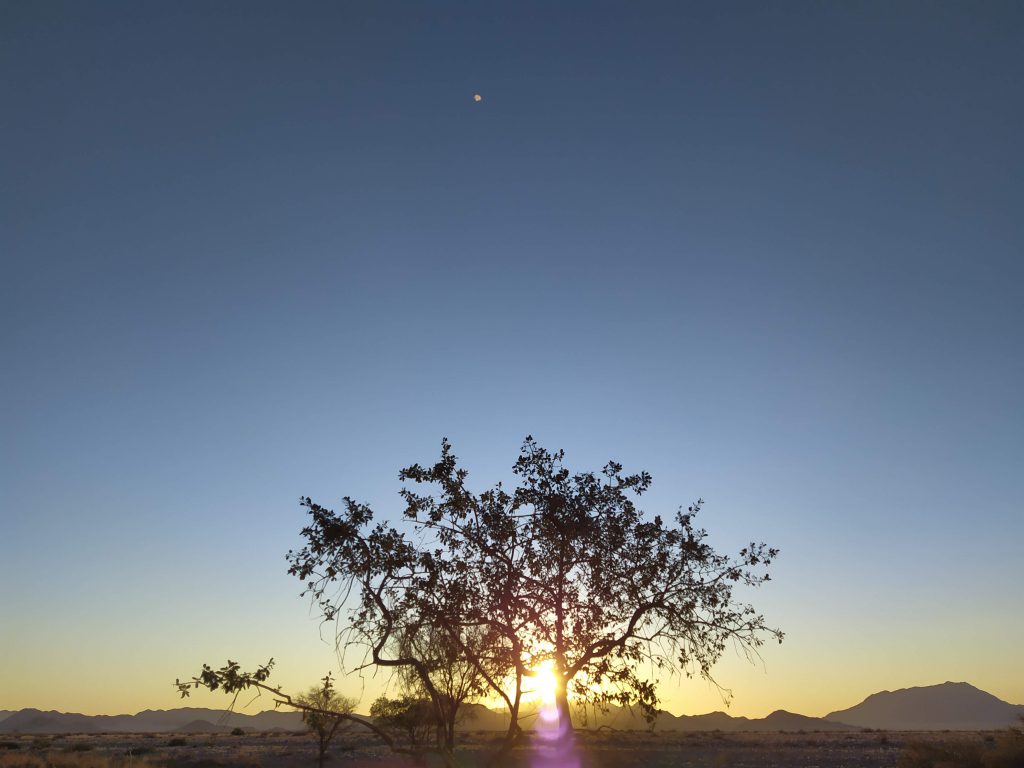 Coucher de soleil à Sesriem