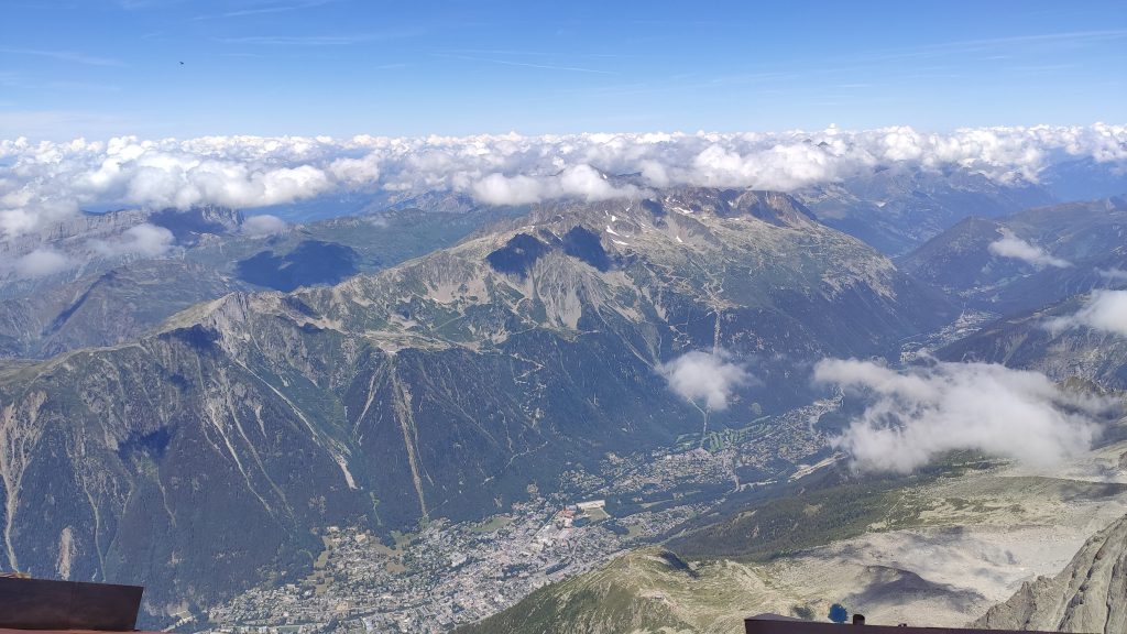 vue depuis l'aiguille du midi