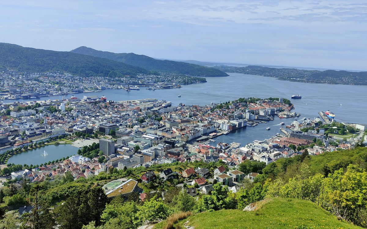 Vue sur Bergen depuis le mont Floyen