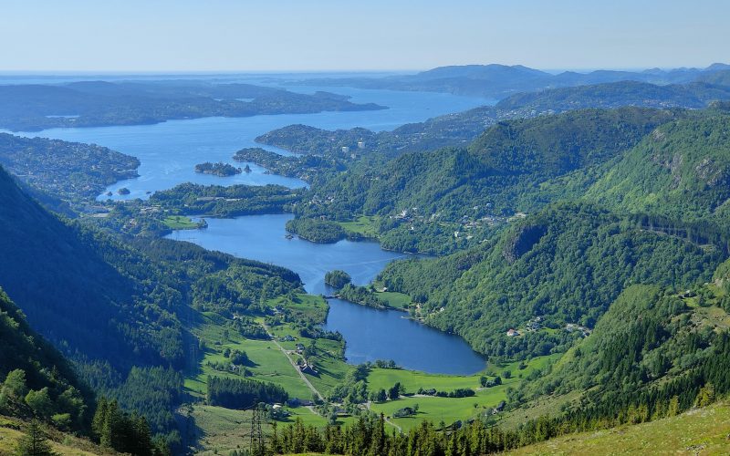 Vue depuis la randonnée Ulriken Floyen